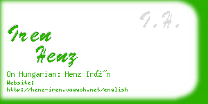 iren henz business card